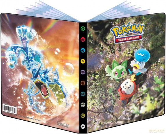 Album na karty Pokemon Fuecoco, Sprigatito, Quaxly i Gyarados A5