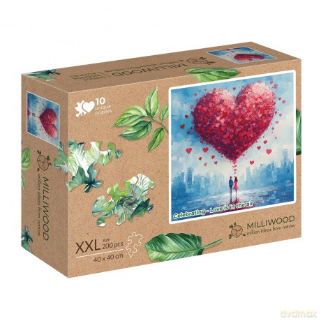 MILLIWOOD 200 el. drewniane Miłość wisi w powietrzu [PUZZLE]