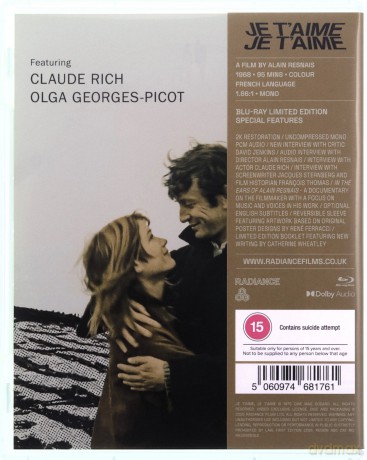 Je T'Aime. Je T'Aime (Kocham cię, kocham cię) [Blu-Ray]