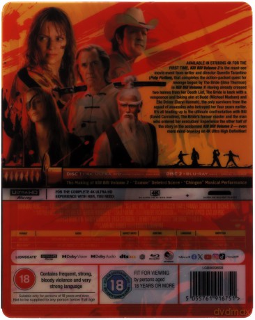 Kill Bill: Volume 2 (Kill Bill: Część 2) (steelbook) [Blu-Ray 4K]+[Blu-Ray]