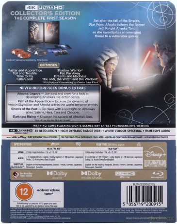 Star Wars Ahsoka S1 (steelbook) [2xBlu-Ray 4K]+[2xBlu-Ray]