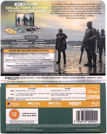 Star Wars The Mandalorian The Complete Season 3 (steelbook) [2xBlu-Ray 4K]+[2xBlu-Ray]