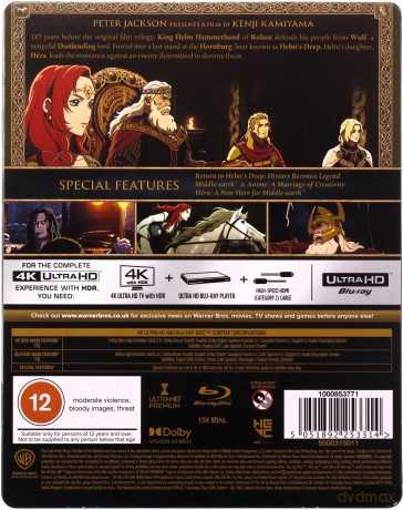The Lord Of The Rings: The War Of The Rohirrim (Władca Pierścieni: Wojna Rohirrimów) (steelbook) [Blu-Ray 4K]+[Blu-Ray]