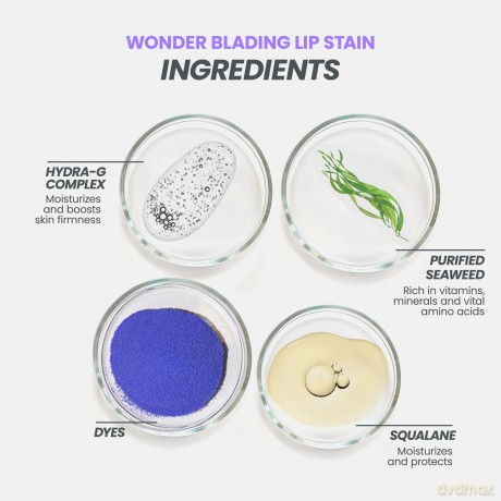 Wonderskin - Wonder Blading Lip Stain Kit Darling Bright Plum Makeup