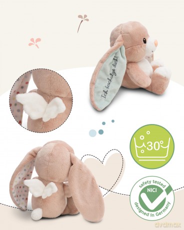 NICI Soft toy bunny Fjella Ich beschütze dich 25cm on header card
