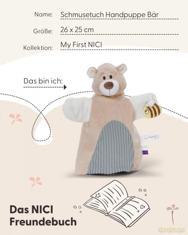 NICI pacynka pocieszyciel miś  26x25cm