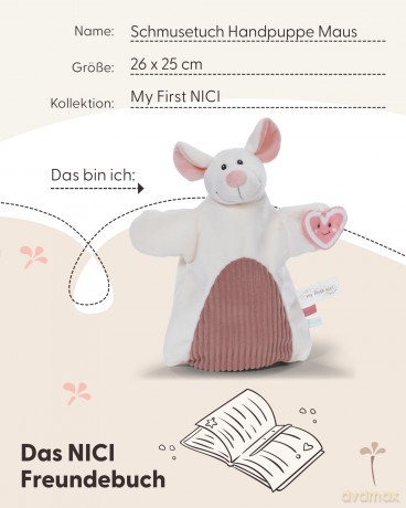 NICI pacynka pocieszyciel myszka 26x25cm