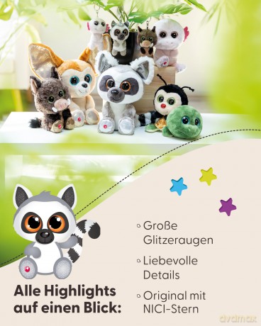 NICI Przytulanka lemur King Lou 25cm