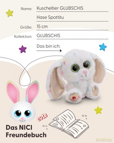 NICI Przytulanka królik Spottitu 15cm