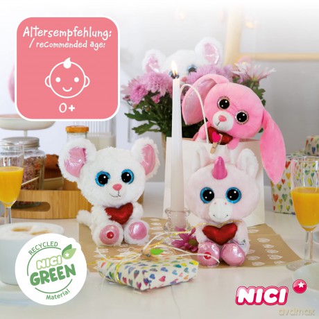 NICI Przytulanka jednorożec Wubbi Wub 15cm z serduszkiem