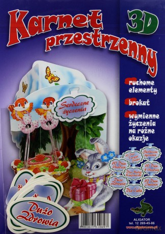 Karnet składany 3D - W dniu urodzin. Torcik [GADŻET]
