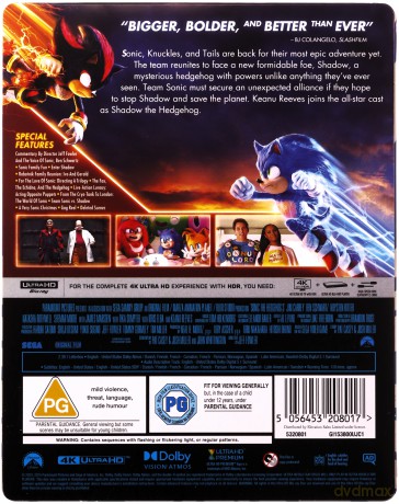 Sonic the Hedgehog 3 (Sonic 3: Szybki jak błyskawica) (steelbook) [Blu-Ray 4K]
