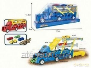 Auto laweta + 4 auta mix