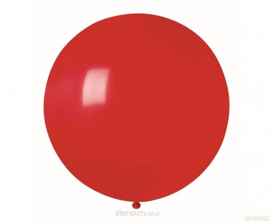 Balon pastelowy czerwony kula 80cm