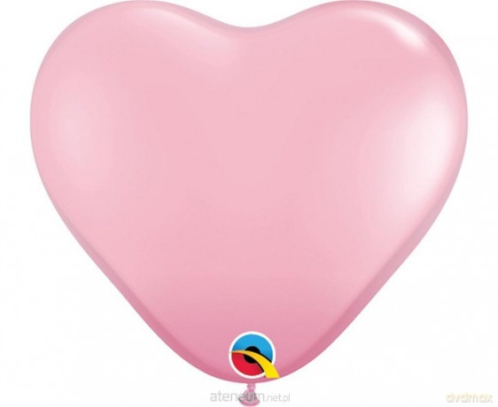 Balon serce pastelowy j. różowy 15cm 100szt
