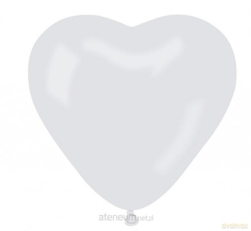 Balony pastelowe serca białe 15cm 100szt