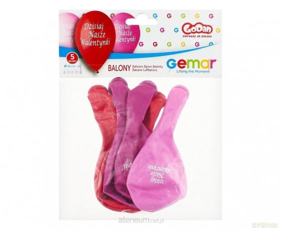 Balony premium Dzisiaj Nasze Walentynki 5szt