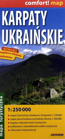 Karpaty Ukraińskie 1:250 000 Mapa turystyczna [KSIĄŻKA]
