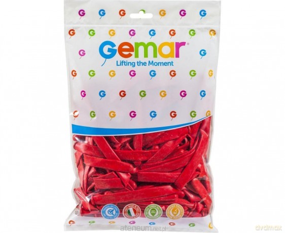 Balony rurki włoskie czerwone 7,5cm 100szt
