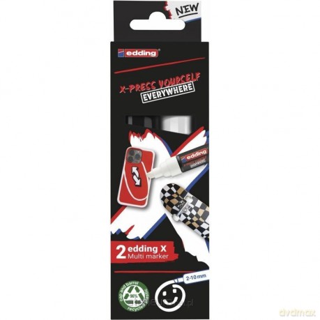 Multi marker biały i czarny 2szt