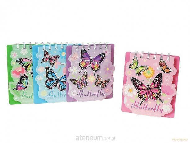 Notes na spirali Motyl MIX