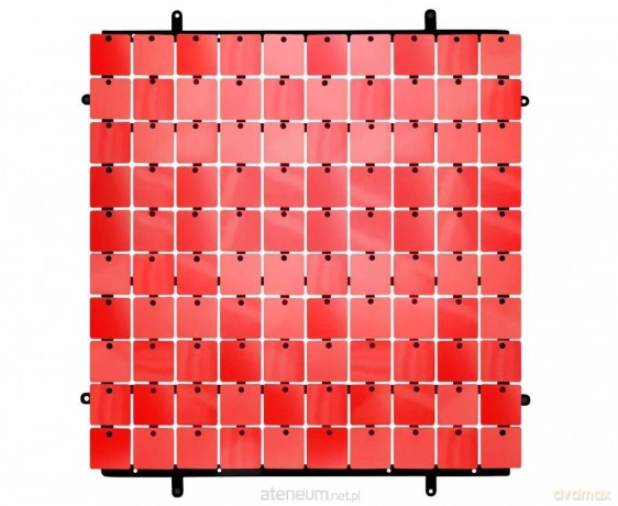 Panel dekoracyjny czerwony 30x30cm/ 100 kwadratów