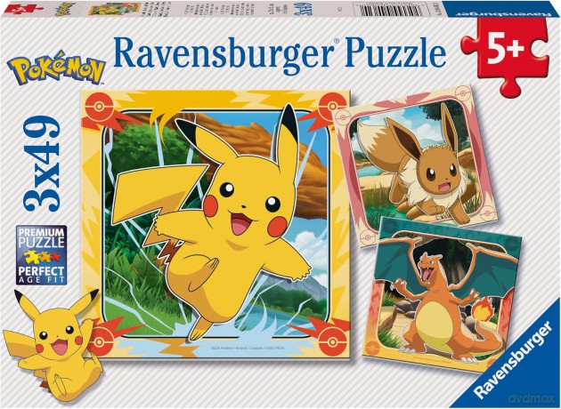 RAVENSBURGER 3x49 Pokemon [PUZZLE]