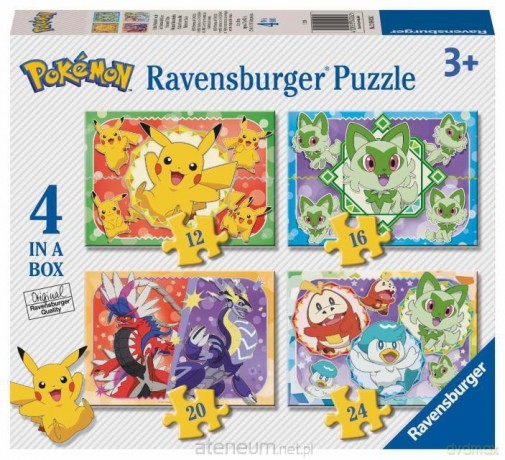 RAVENSBURGER 4w1 Pokemon [PUZZLE]