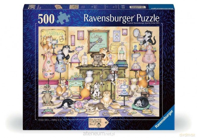 RAVENSBURGER 500 el. Szalone koty [PUZZLE]