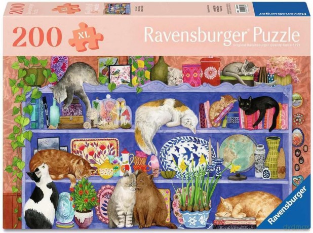 RAVENSBURGER XL 200 el. Koty na półce [PUZZLE]