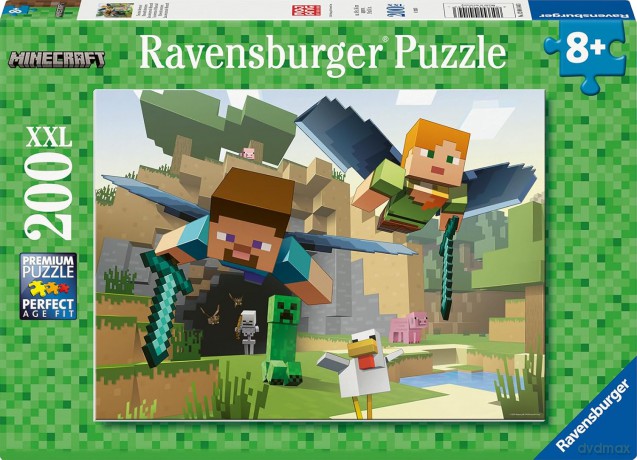 RAVENSBURGER XXL 200 el. Minecraft [PUZZLE]