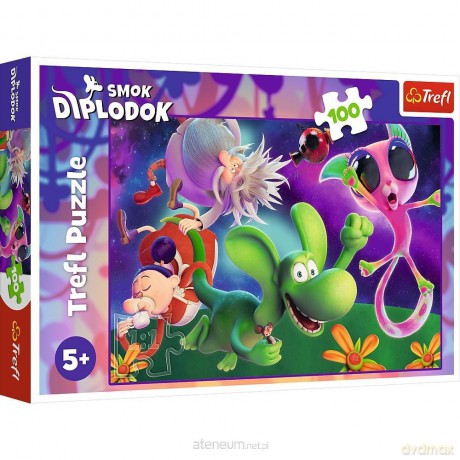 TREFL 100 el. Smok Diplodok i przyjaciele [PUZZLE]