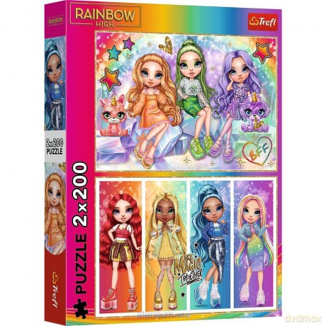 TREFL 2x200 el. Tęczowe lalki [PUZZLE]