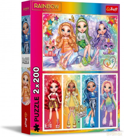 TREFL 2x200 el. Tęczowe lalki [PUZZLE]