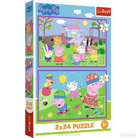 TREFL 2x24 el. Peppa na placu zabaw [PUZZLE]