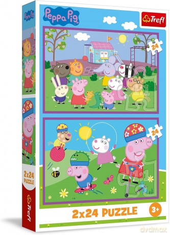TREFL 2x24 el. Peppa na placu zabaw [PUZZLE]