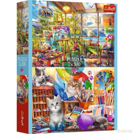 TREFL 2x500 el. Sztuka malowania [PUZZLE]