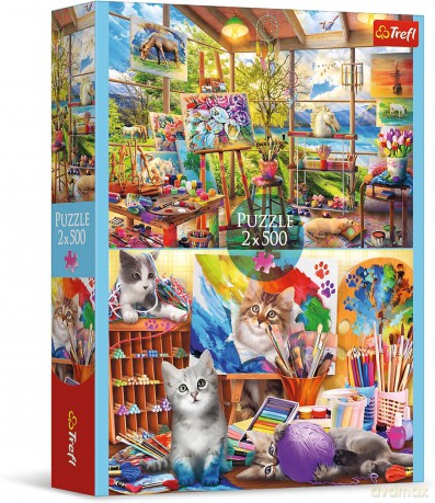 TREFL 2x500 el. Sztuka malowania [PUZZLE]