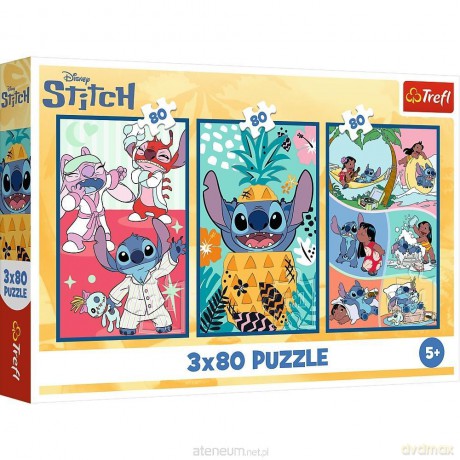 TREFL 3x80 el. Świat Stitcha [PUZZLE]