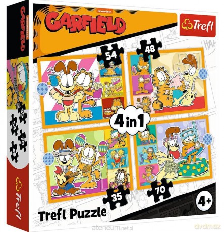 TREFL 4w1 Garfield kocha lazanię [PUZZLE]