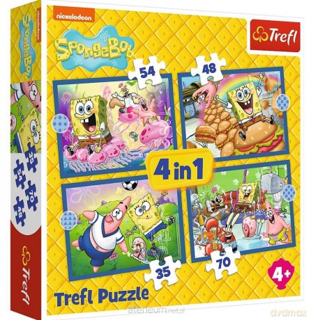 TREFL 4w1 Podwodne życie SpongeBoba [PUZZLE]