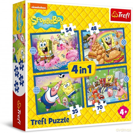 TREFL 4w1 Podwodne życie SpongeBoba [PUZZLE]