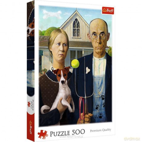 TREFL 500 el. American Gothic: Psia Edycja [PUZZLE]