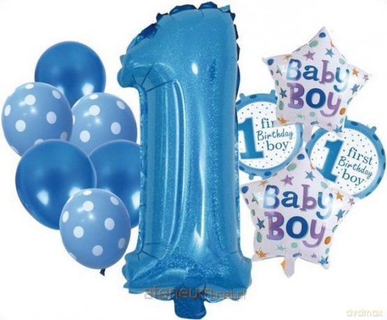 Zestaw balonów Boy 1 12el