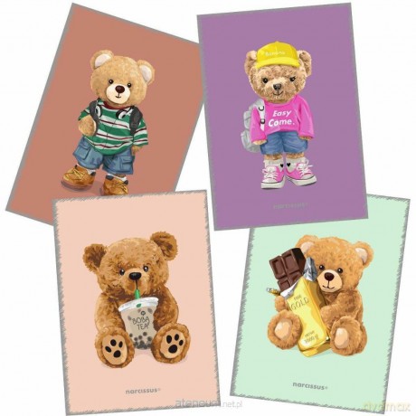 Zeszyt A4/60K kratka PP Teddies (4szt)