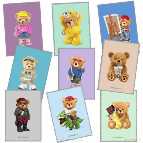 Zeszyt A5/60K kratka PP Teddies (9szt)