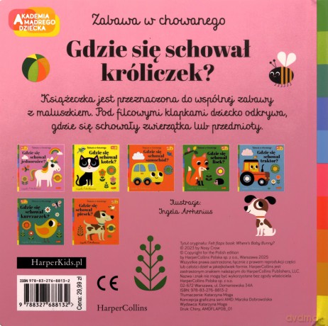 Akademia mądrego dziecka Gdzie się schował króliczek - Ingela P Arrhenius [KSIĄŻKA]