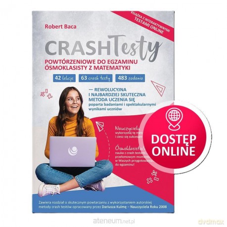 Crash Testy powtórzeniowe matem. egz. 8 kl+online - Robert Baca [KSIĄŻKA]