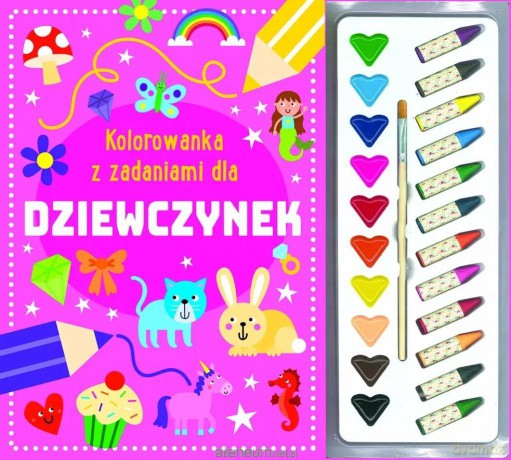 Kolorowanka z zadaniami dla dziewczynek [KSIĄŻKA]