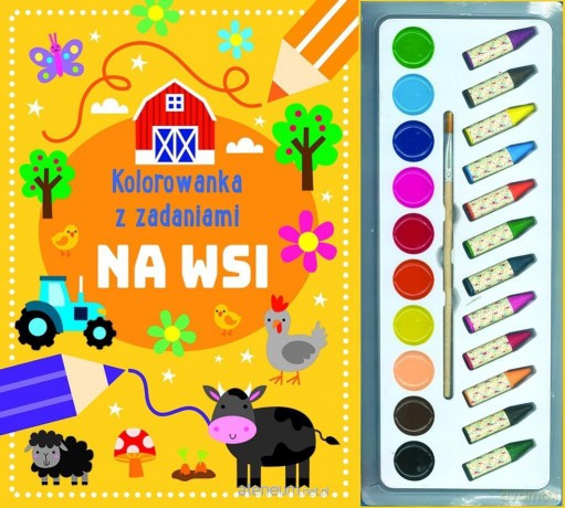Kolorowanka z zadaniami. Na wsi [KSIĄŻKA]